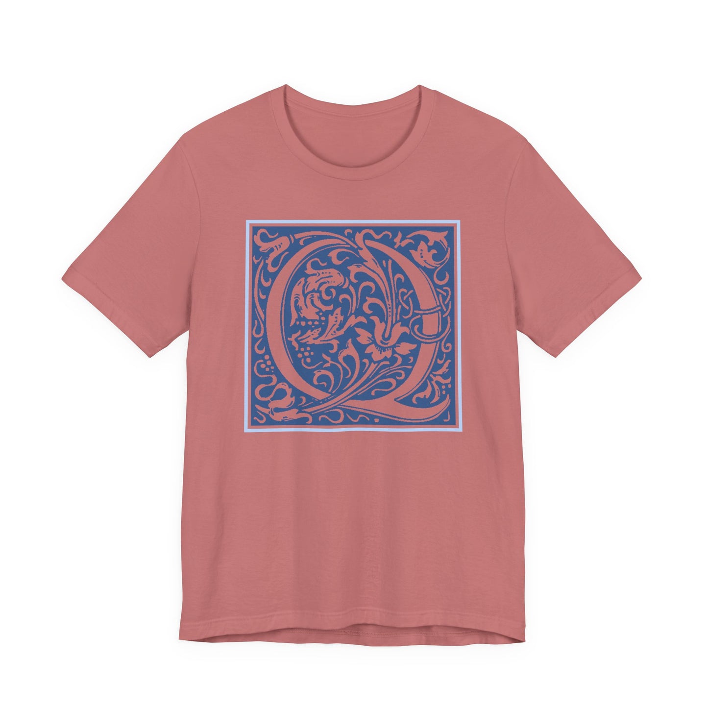 Q Scroll Blue T-Shirt Short Sleeve
