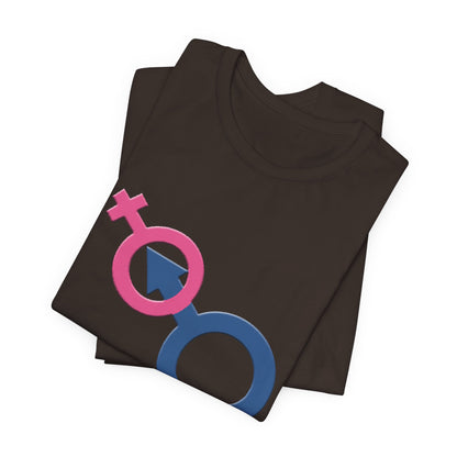 Man In Woman T-Shirt Short Sleeve