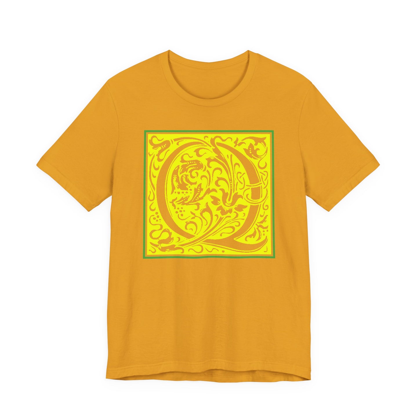 Q Scroll Yellow T-Shirt Short Sleeve