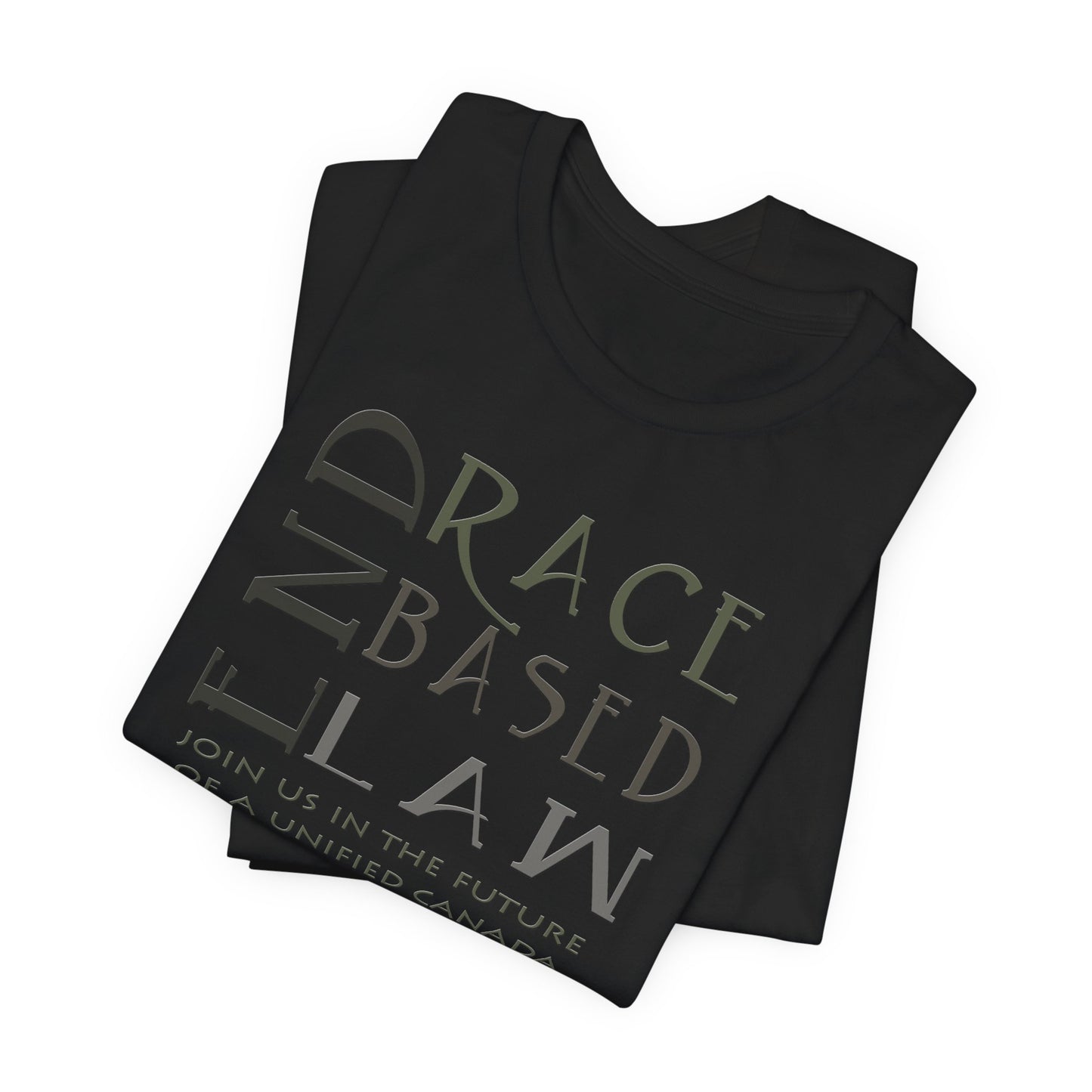 END RACE BASED LAW Canada Slim Grey T-Shirt Short Sleeve