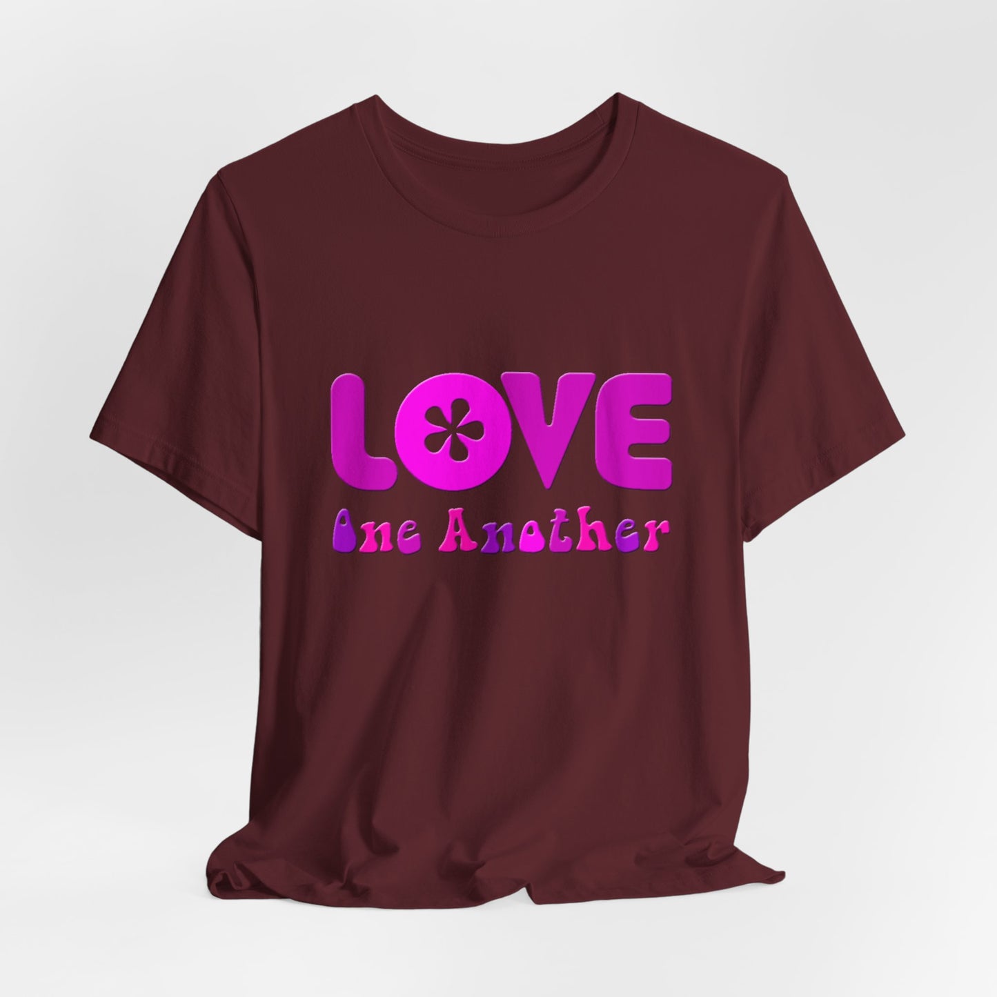 Love One Another Pink T-Shirt Short Sleeve