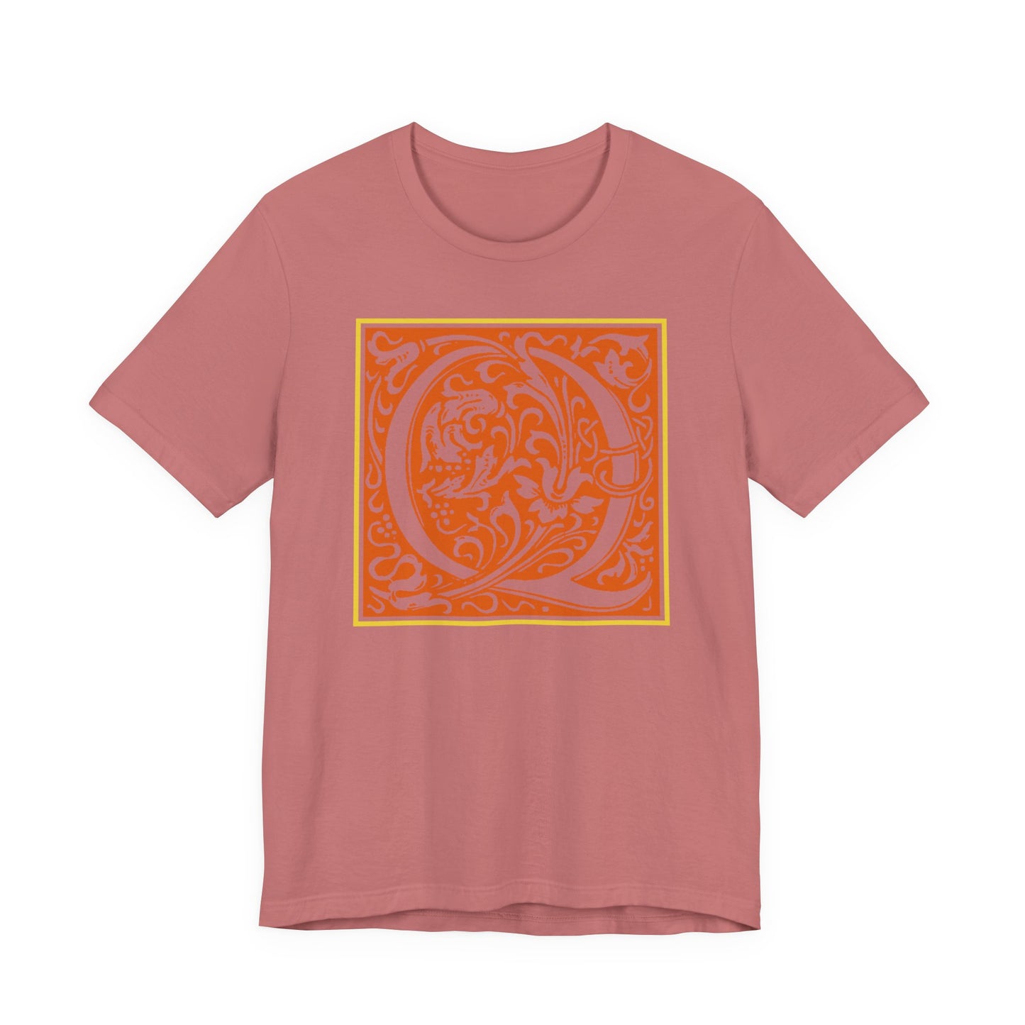 Q Scroll Orange T-Shirt Short Sleeve