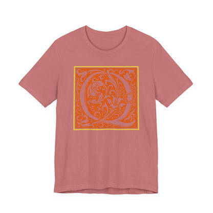 Q Scroll Orange T-Shirt Short Sleeve