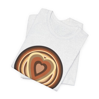 Beige Power Hearts T-Shirt Short Sleeve