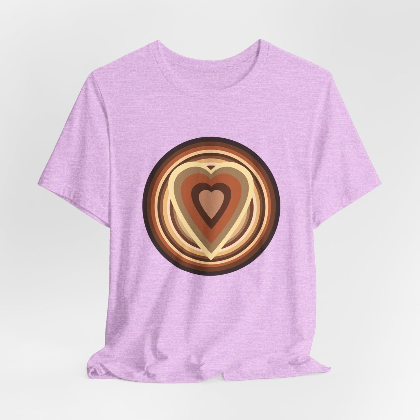 Beige Power Hearts T-Shirt Short Sleeve