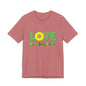 Love One Another Green Yellow T-Shirt Short Sleeve