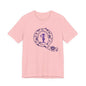 Q Purple Flower T-Shirt Short Sleeve