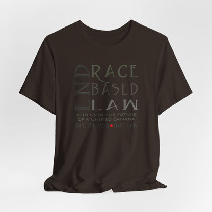 END RACE BASED LAW Canada Slim Grey T-Shirt Short Sleeve