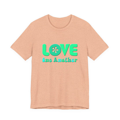 Love One Another Teal T-Shirt Short Sleeve
