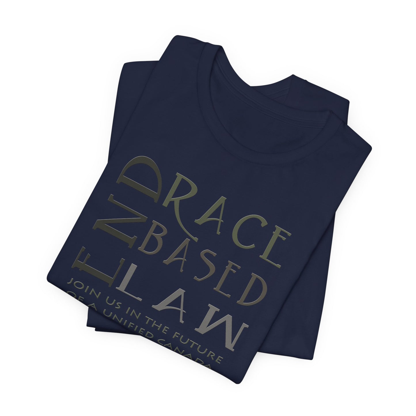 END RACE BASED LAW Canada Slim Grey T-Shirt Short Sleeve