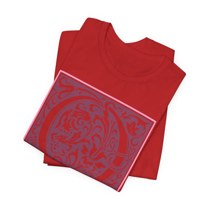 Q Scroll Wine T-Shirt Short Sleeve