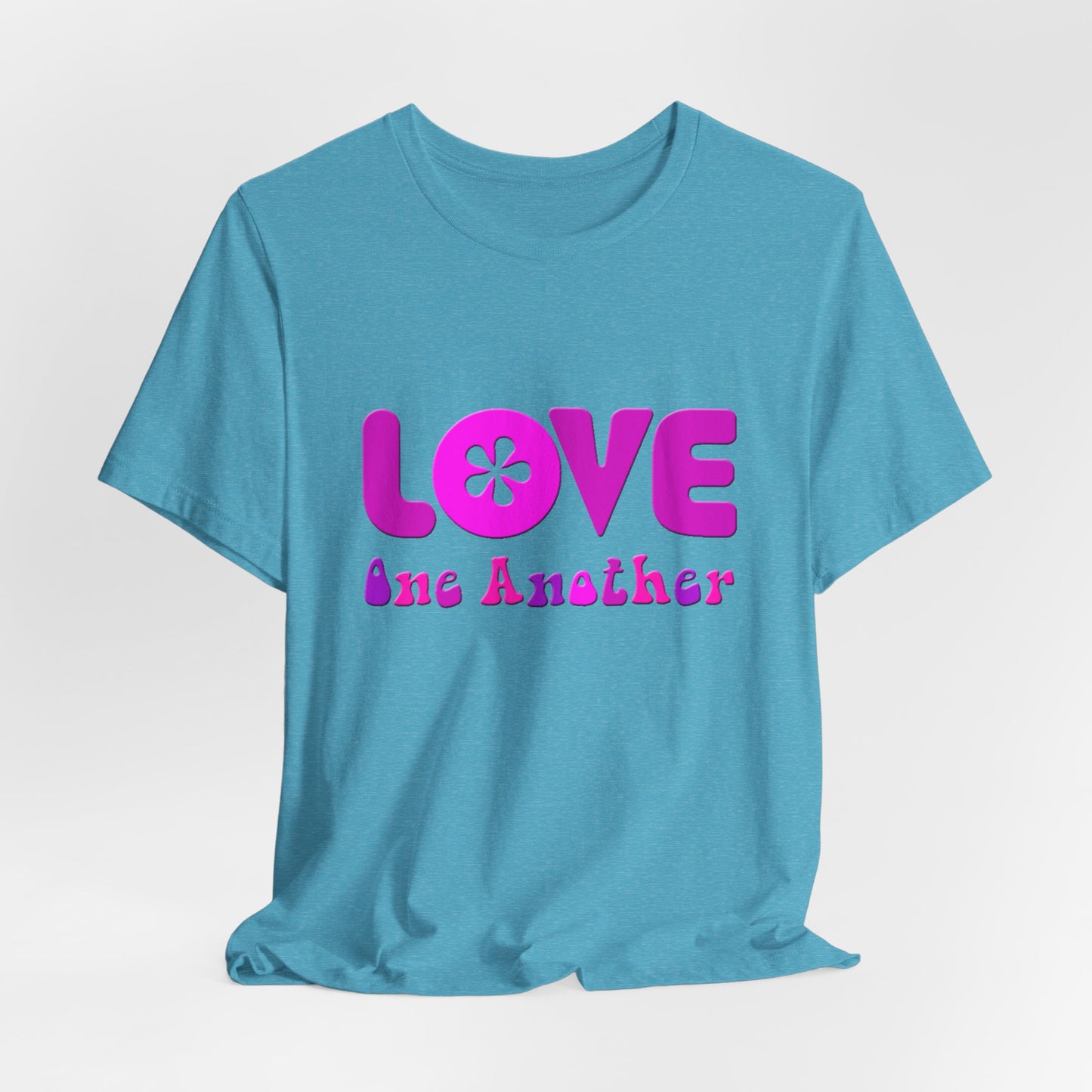 Love One Another Pink T-Shirt Short Sleeve