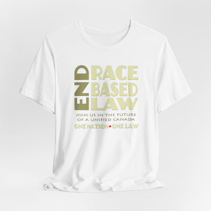 END RACE BASED LAW Canada Beige T-Shirt Short Sleeve