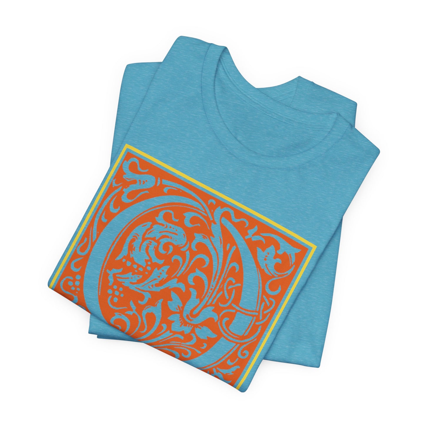 Q Scroll Orange T-Shirt Short Sleeve