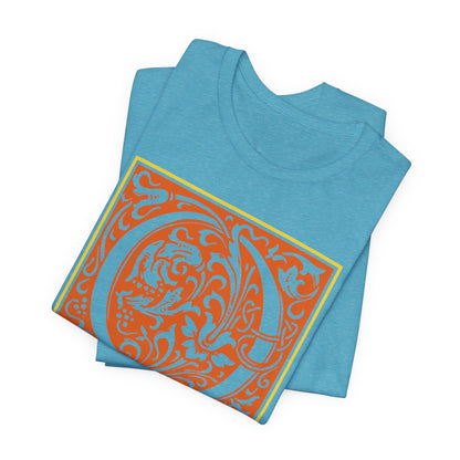 Q Scroll Orange T-Shirt Short Sleeve