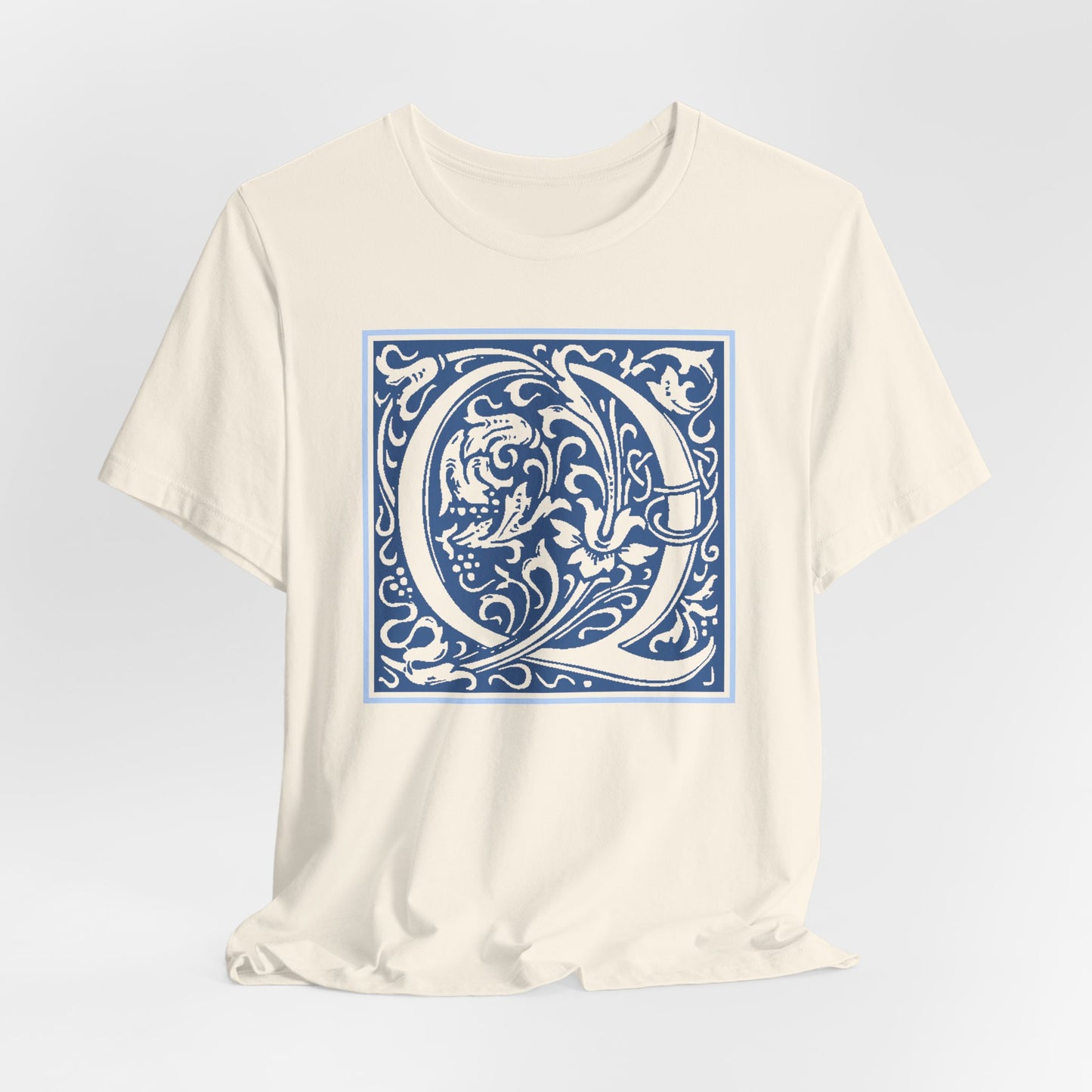 Q Scroll Blue T-Shirt Short Sleeve