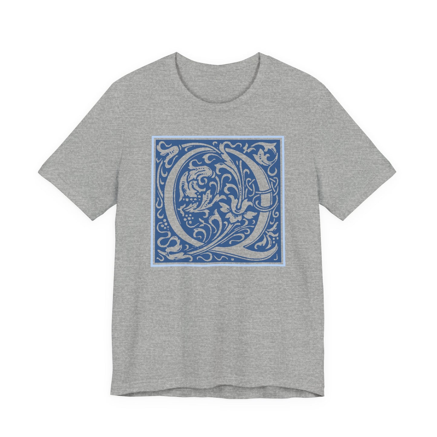 Q Scroll Blue T-Shirt Short Sleeve