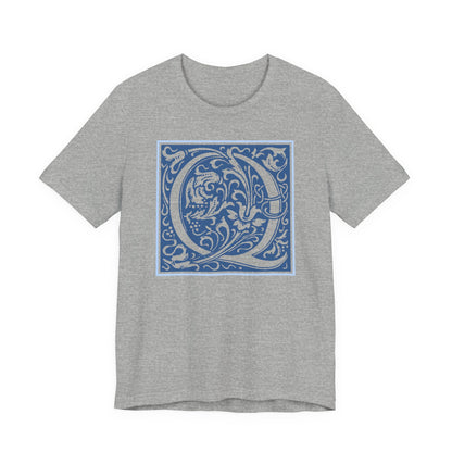 Q Scroll Blue T-Shirt Short Sleeve