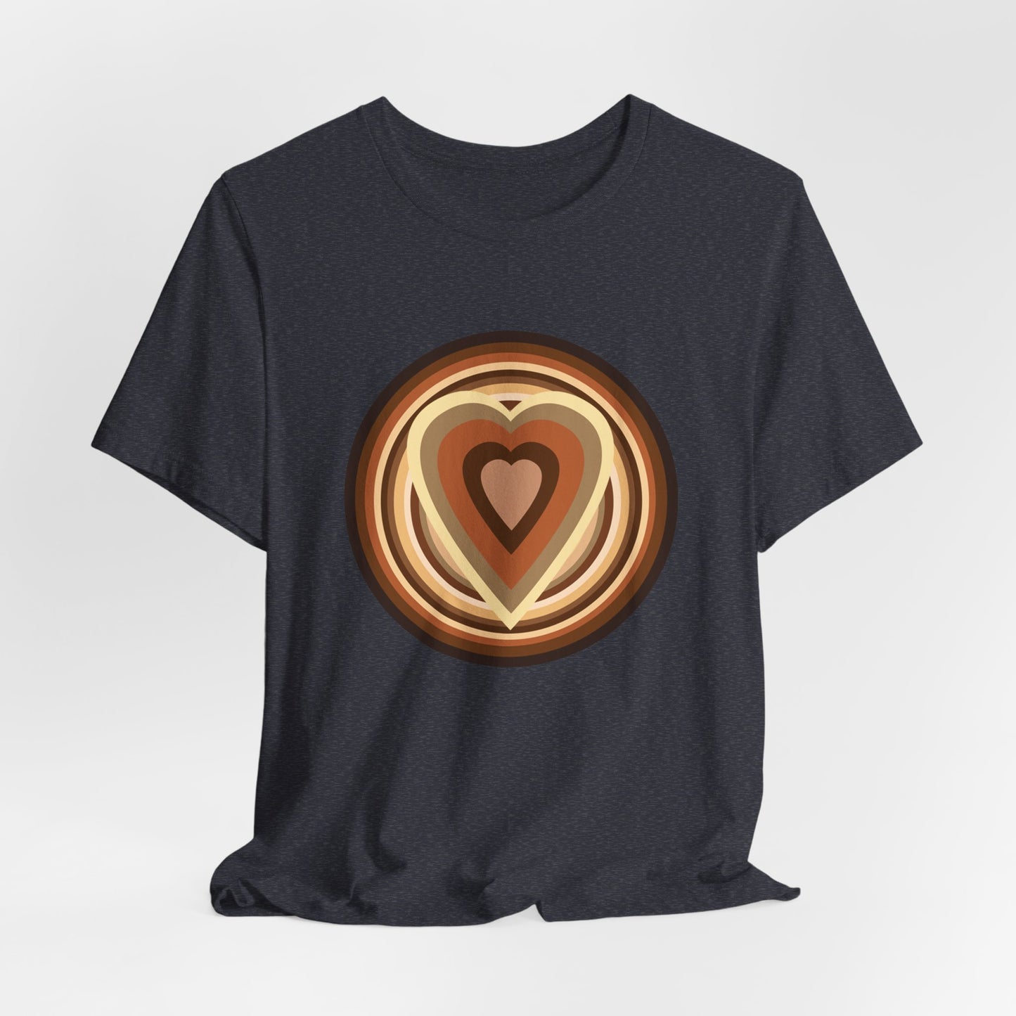 Beige Power Hearts T-Shirt Short Sleeve