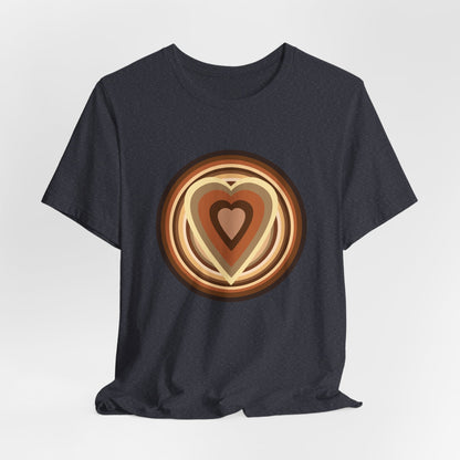 Beige Power Hearts T-Shirt Short Sleeve