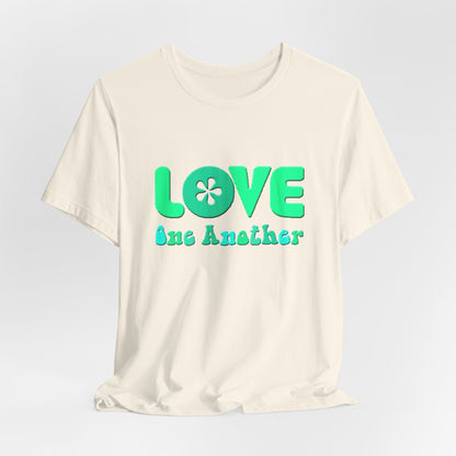 Love One Another Teal T-Shirt Short Sleeve
