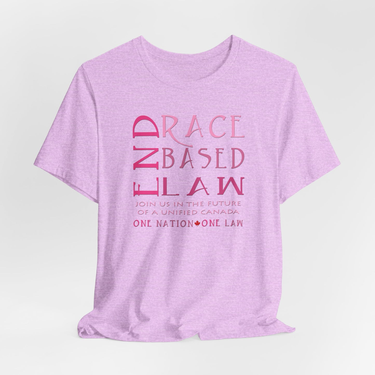 END RACE BASED LAW Canada Slim Pink T-Shirt Short Sleeve