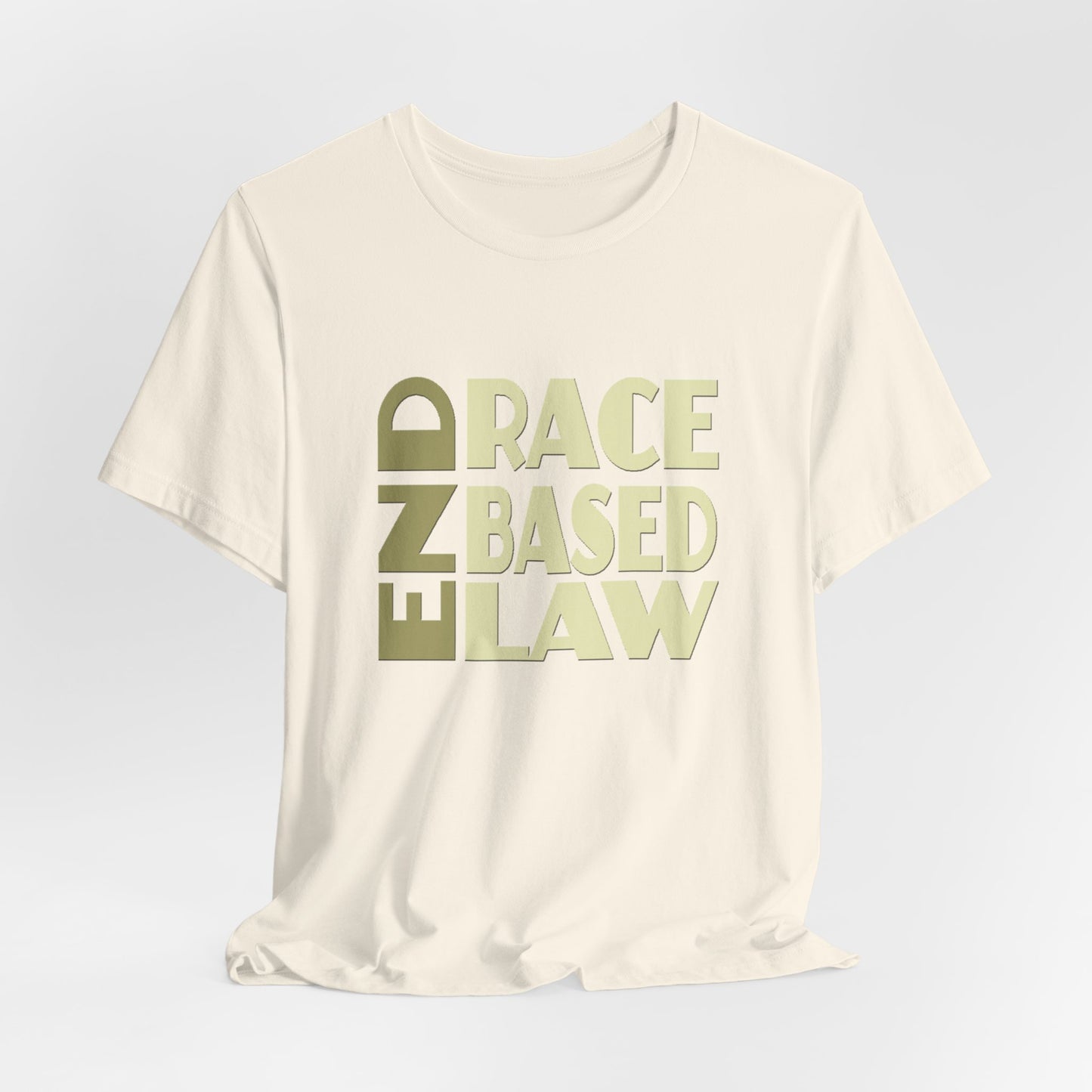 END RACE BASED LAW Beige T-Shirt Short Sleeve
