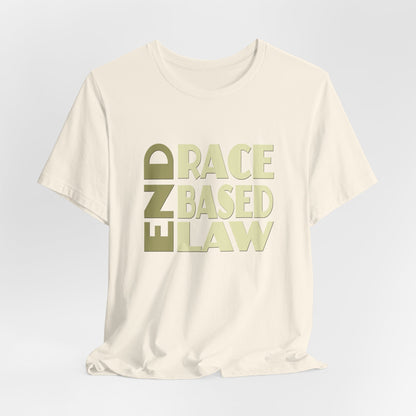 END RACE BASED LAW Beige T-Shirt Short Sleeve