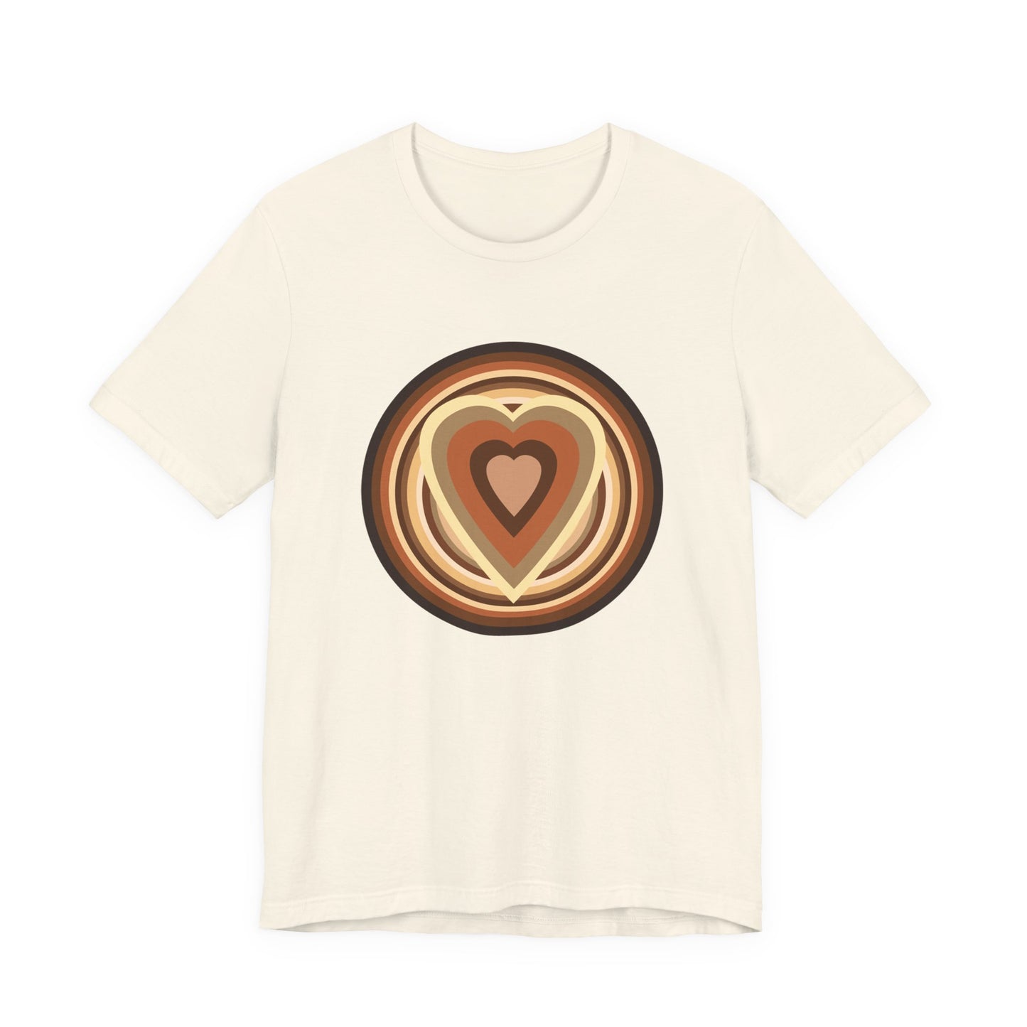 Beige Power Hearts T-Shirt Short Sleeve