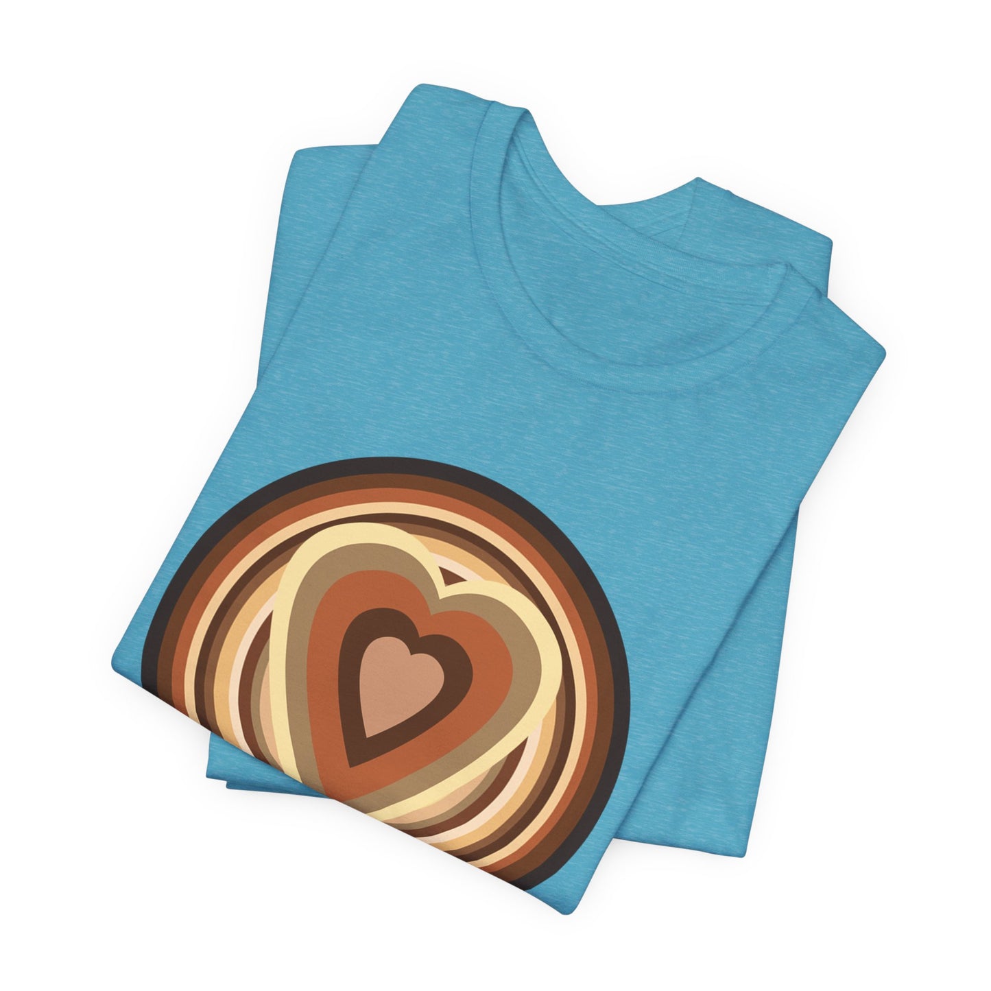 Beige Power Hearts T-Shirt Short Sleeve