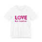 Love One Another T‑Shirt — Retro Pink Flower Peace Tee