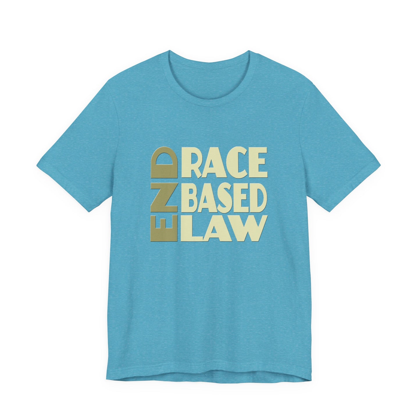 END RACE BASED LAW Beige T-Shirt Short Sleeve