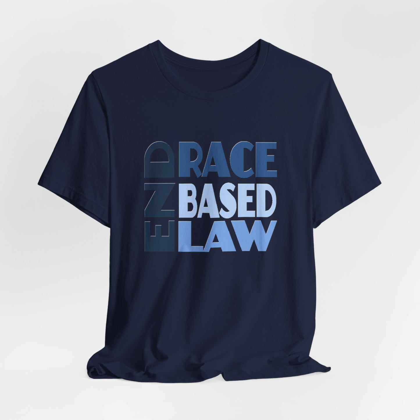END RACE BASED LAW Blue T-Shirt Short Sleeve