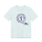 Q Purple Flower T-Shirt Short Sleeve