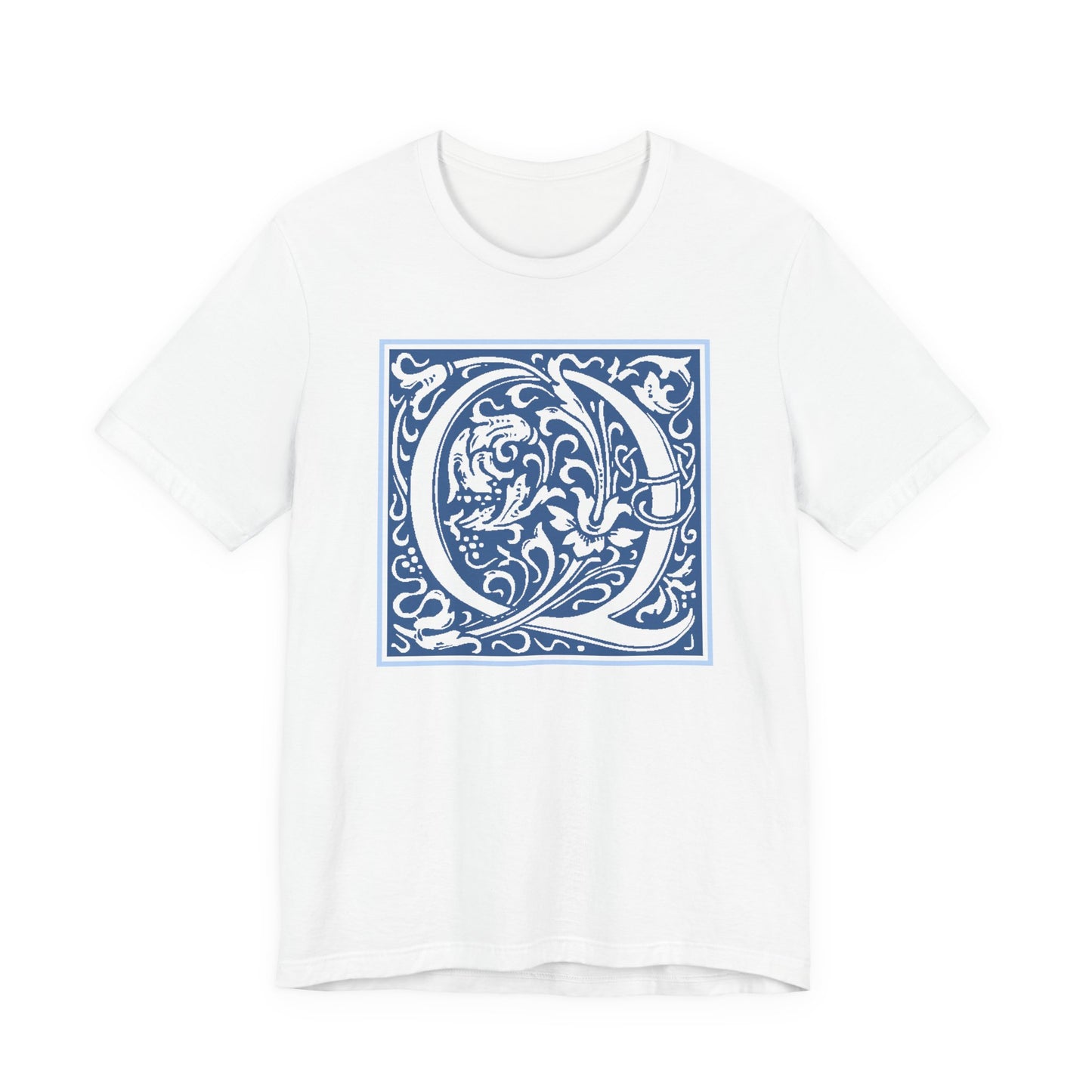 Q Scroll Blue T-Shirt Short Sleeve