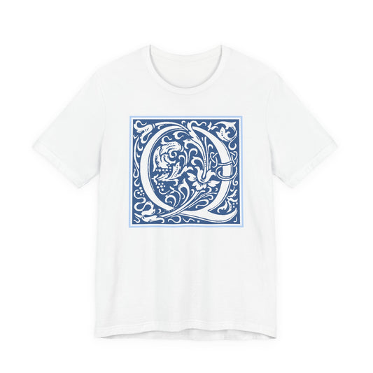 Q Scroll Blue T-Shirt Short Sleeve