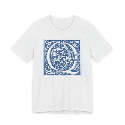 Q Scroll Blue T-Shirt Short Sleeve