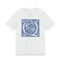 Q Scroll Blue T-Shirt Short Sleeve