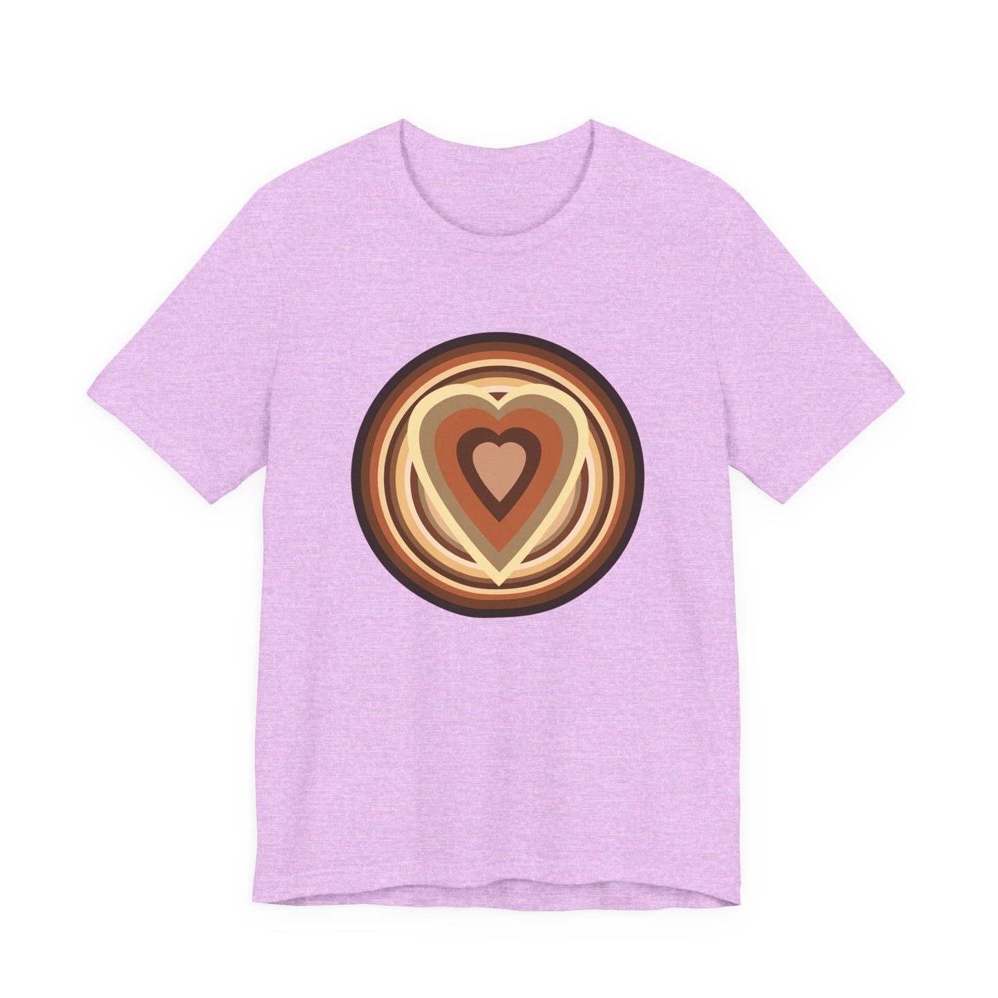 Beige Power Hearts T-Shirt Short Sleeve