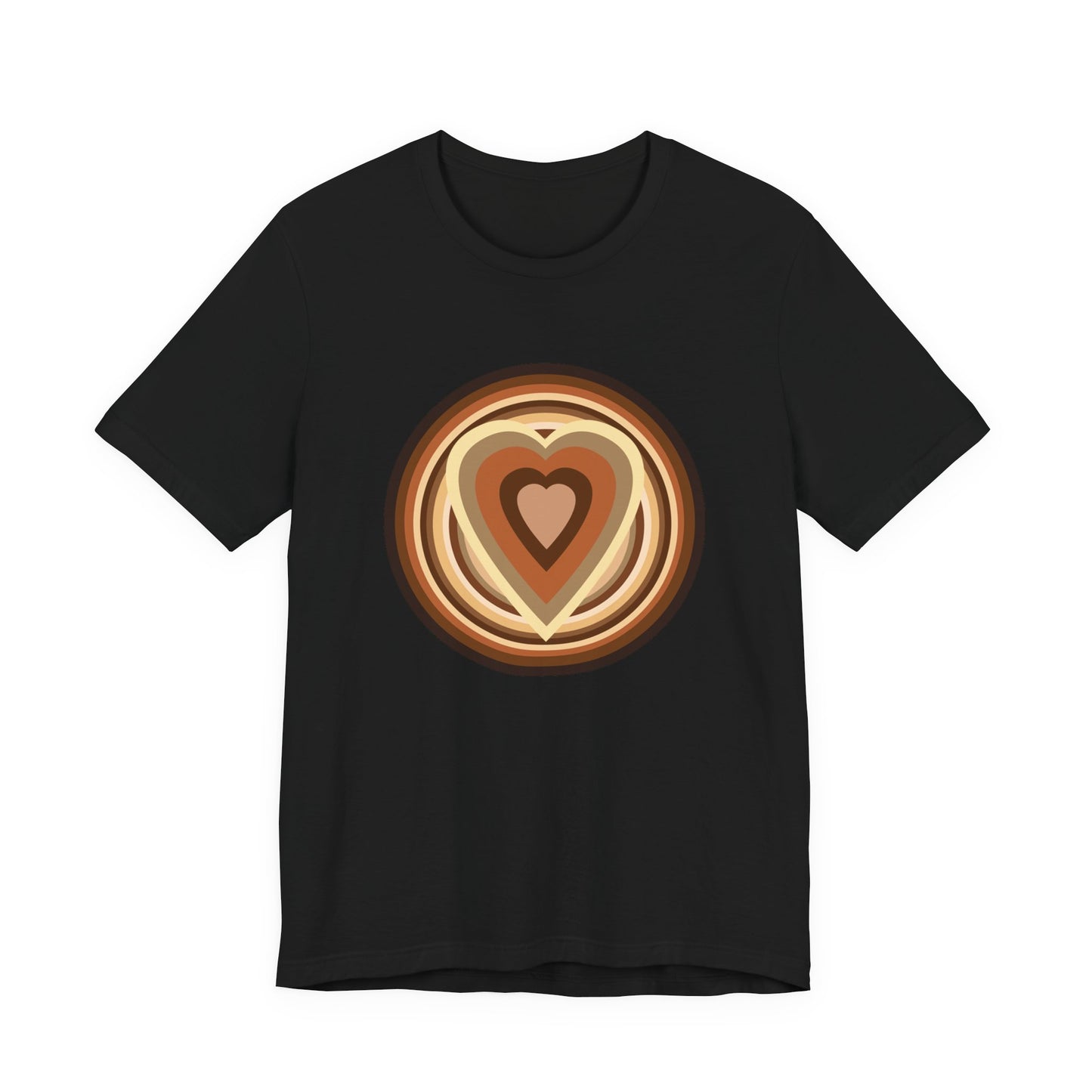 Beige Power Hearts T-Shirt Short Sleeve