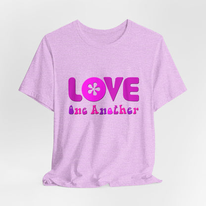 Love One Another Pink T-Shirt Short Sleeve