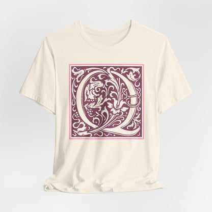Q Scroll Wine T-Shirt Short Sleeve