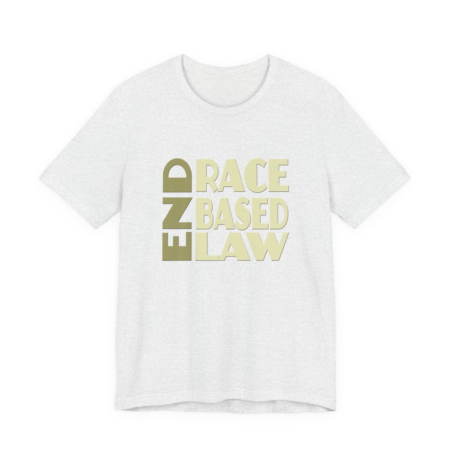 END RACE BASED LAW Beige T-Shirt Short Sleeve