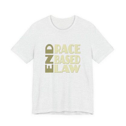 END RACE BASED LAW Beige T-Shirt Short Sleeve