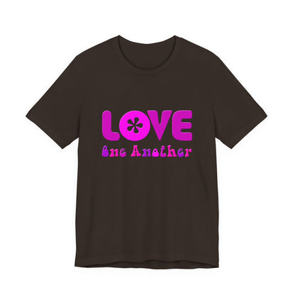Love One Another Pink T-Shirt Short Sleeve