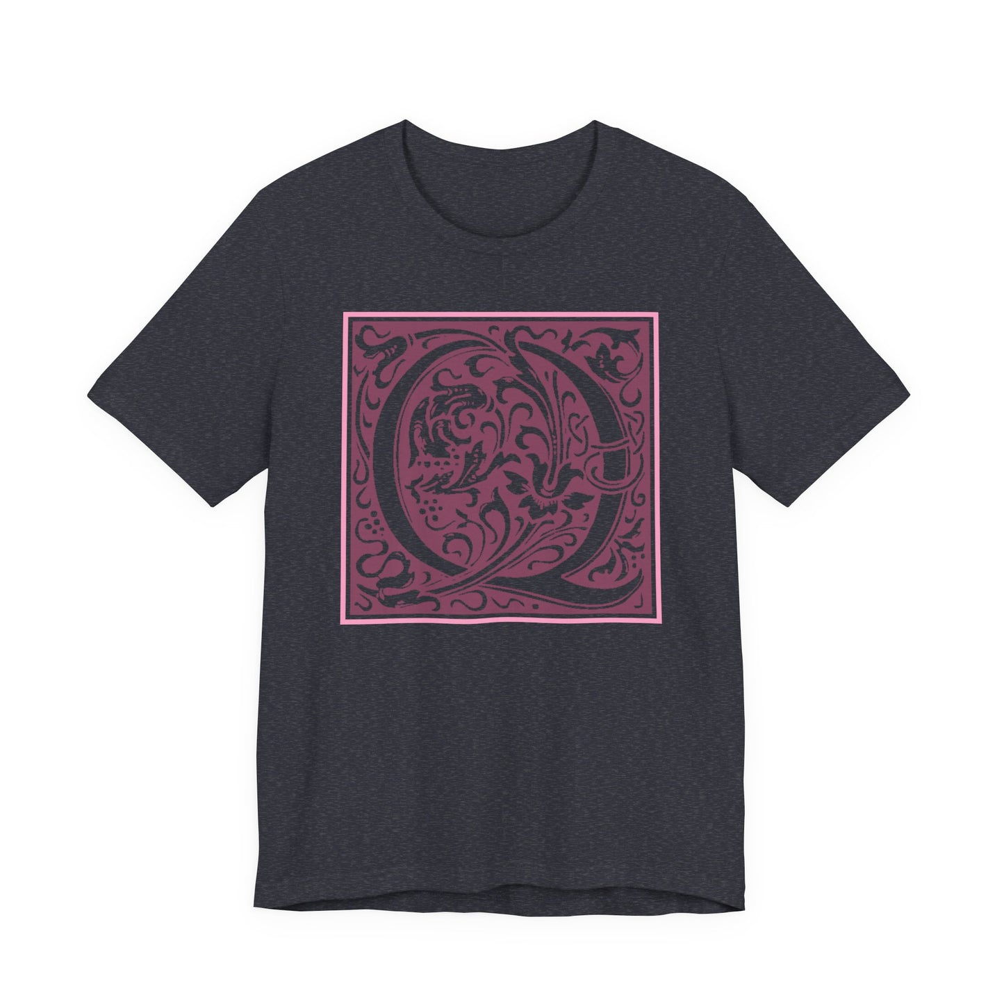 Q Scroll Wine T-Shirt Short Sleeve
