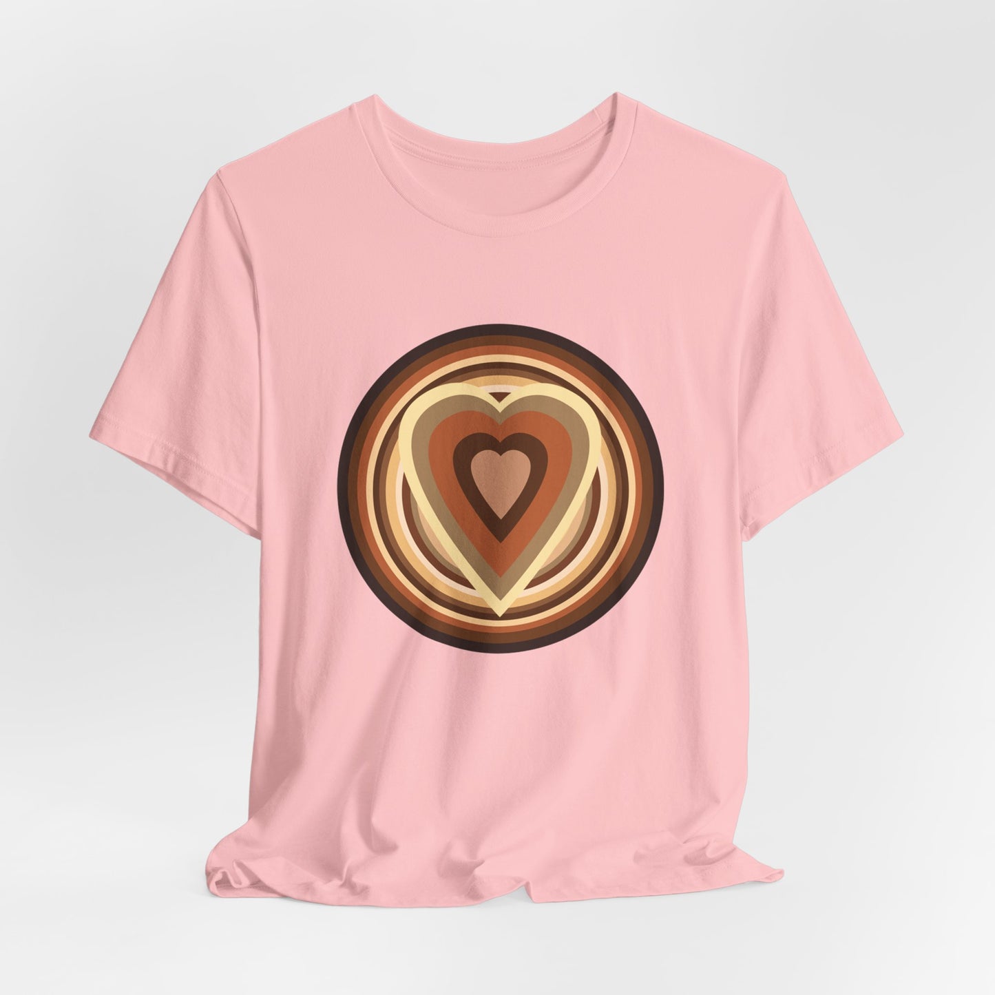 Beige Power Hearts T-Shirt Short Sleeve