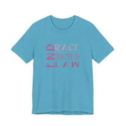 END RACE BASED LAW Slim Pink T-Shirt Short Sleeve