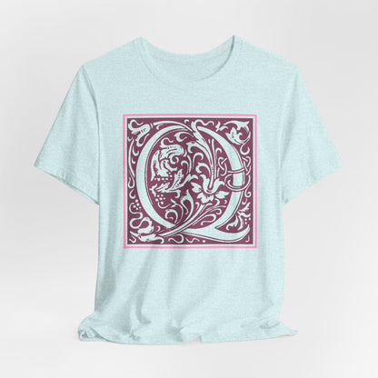 Q Scroll Wine T-Shirt Short Sleeve