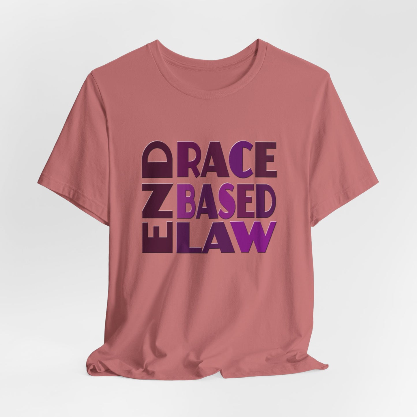 END RACE BASED LAW Purple T-Shirt Short Sleeve